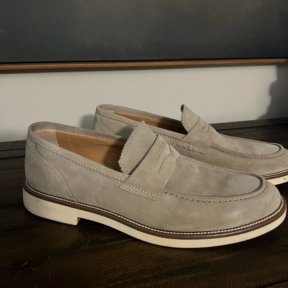 Pair of Hand Made Men's Suede Loafers from Italy